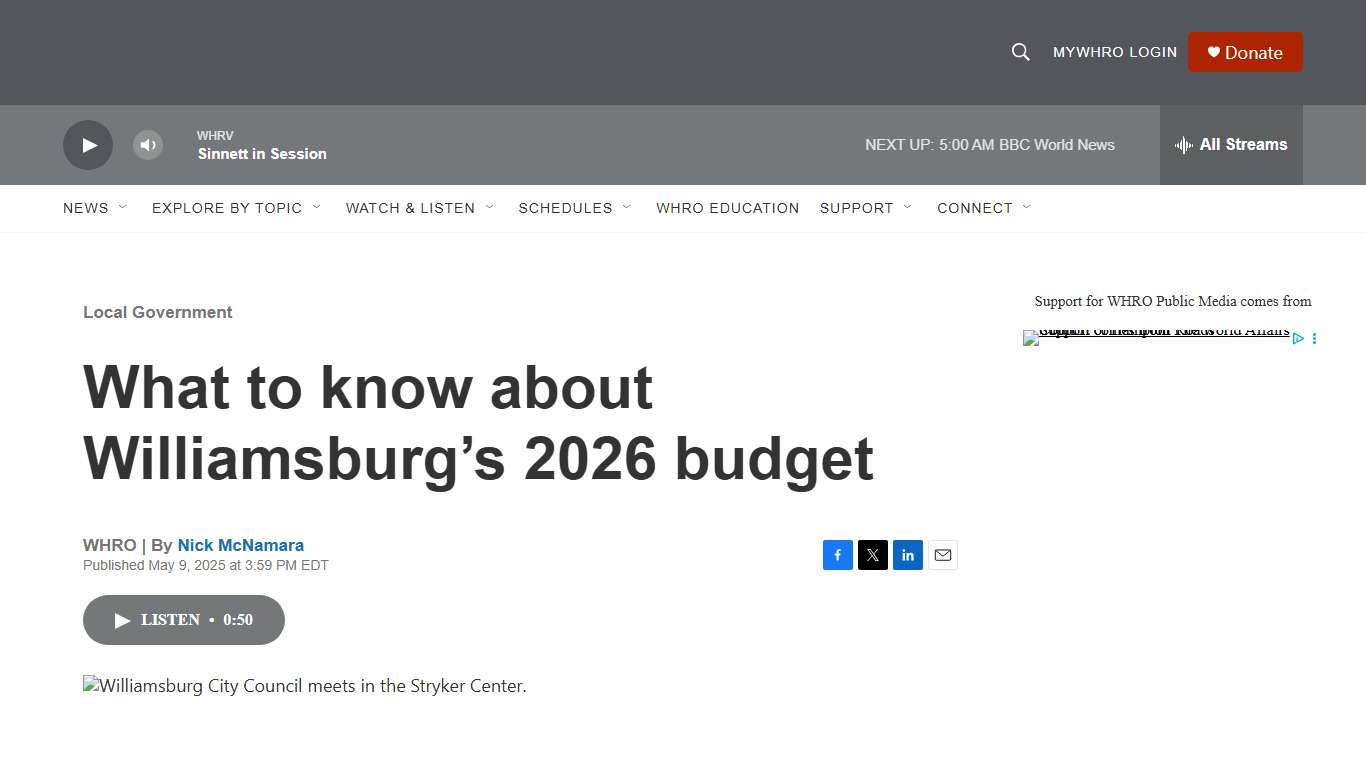 What to know about Williamsburg’s 2026 budget