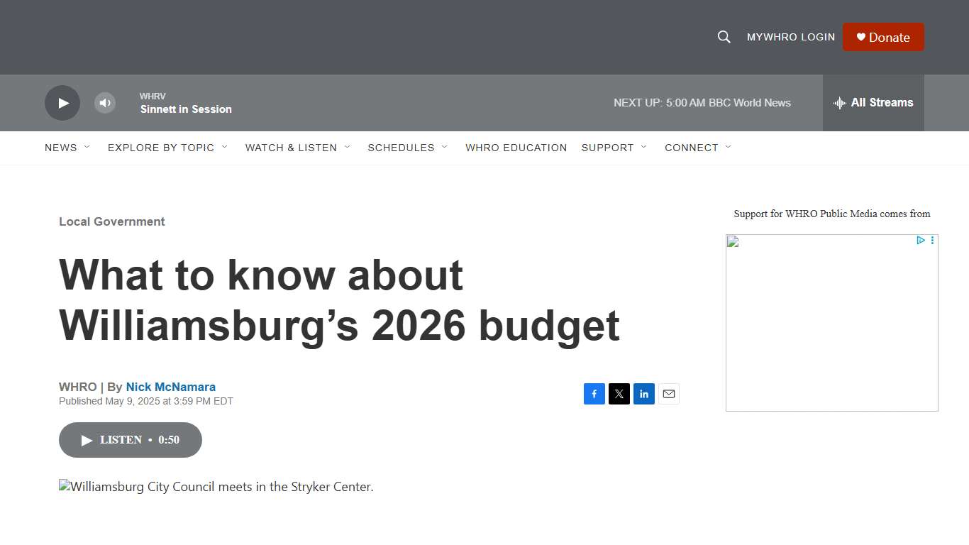 What to know about Williamsburg’s 2026 budget