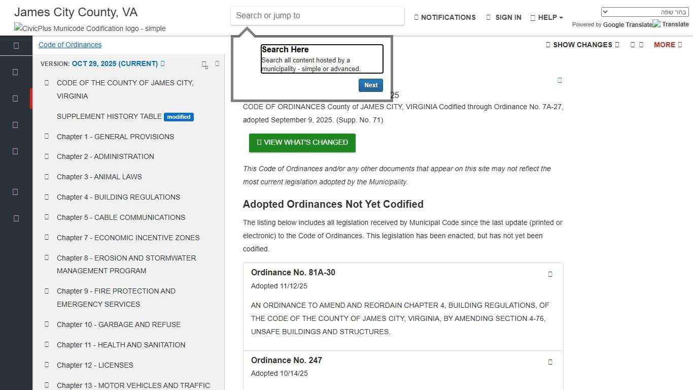 Code of Ordinances James City County, VA Municode Library